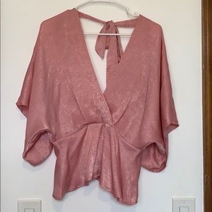 Peach Puff Satin top